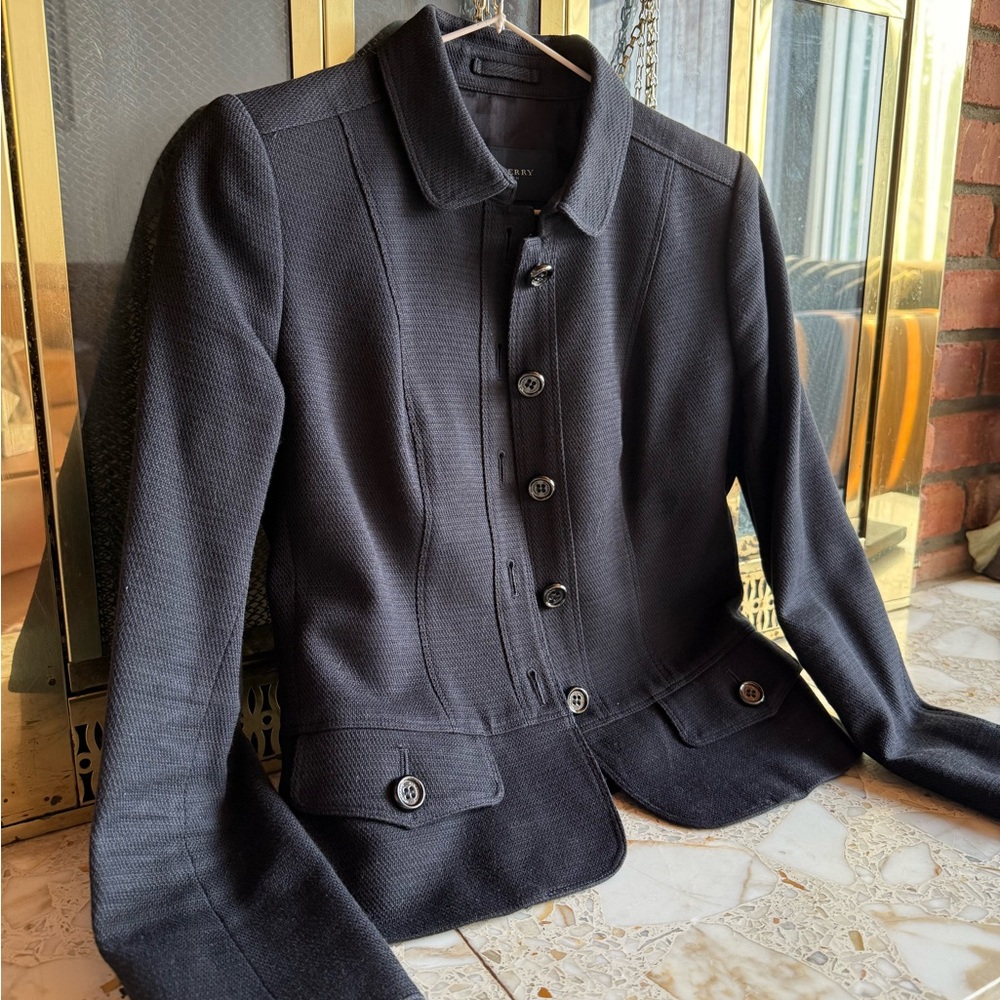 Burberry Black Button-Up Blazer